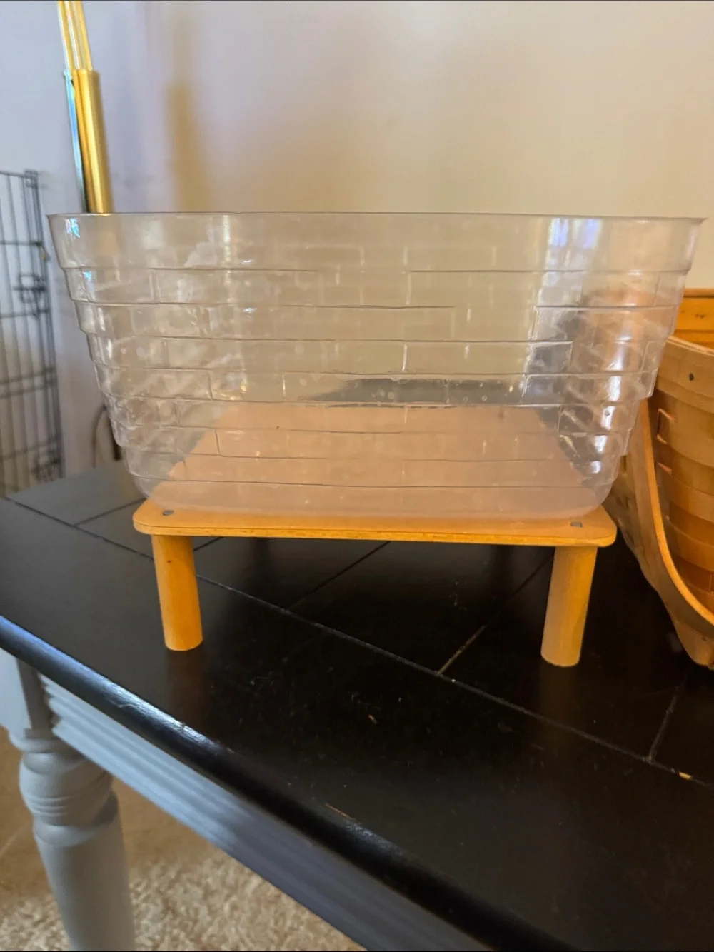 Longaberger Light Brown Handwoven Storage Basket